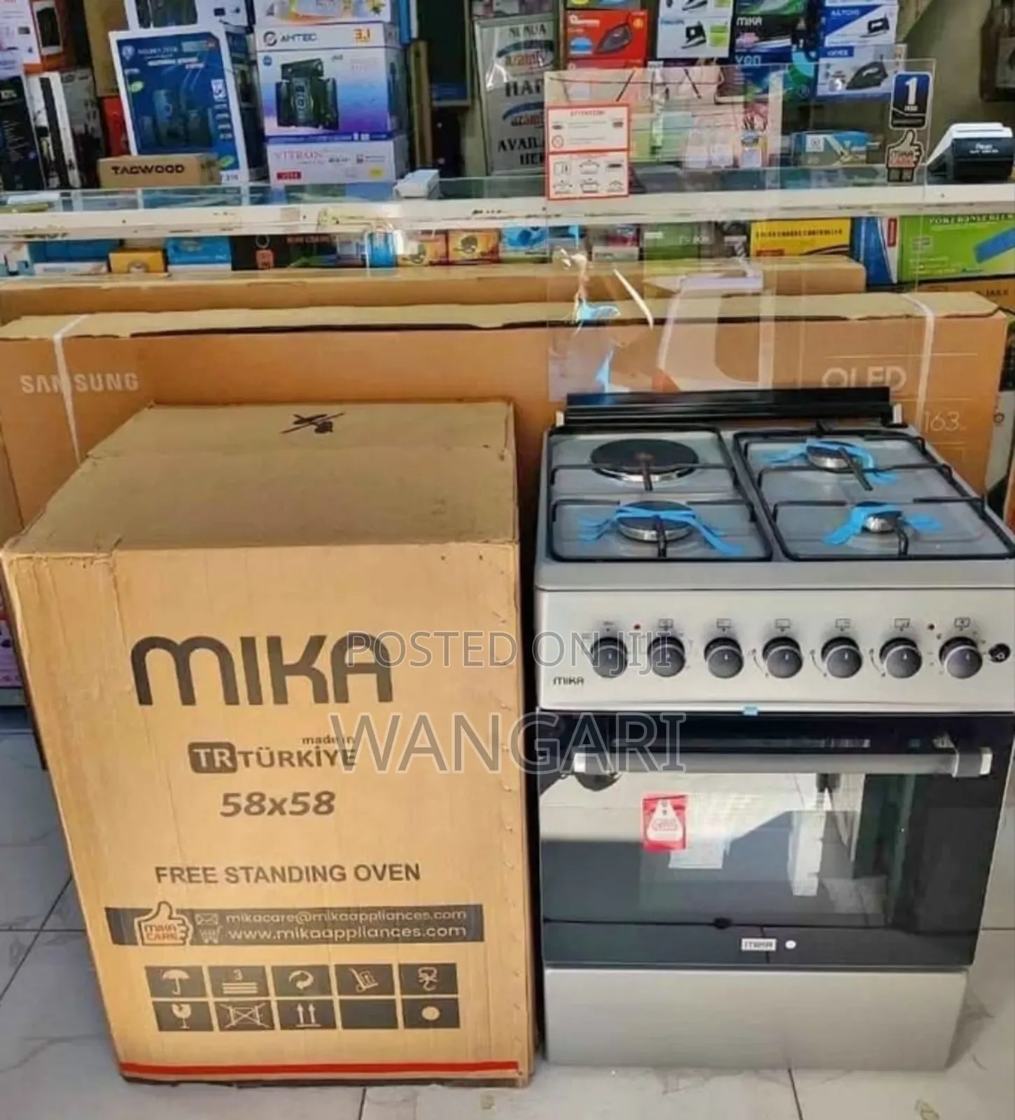 3 Gas +1 Electric Mika 58 by 58 Standing Cooker