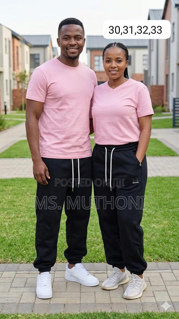 Warm Woolen Inside Unisex Sweat Pants - thumbnail 6