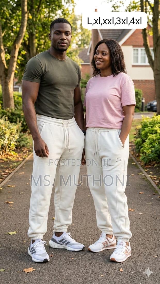 Warm Woolen Inside Unisex Sweat Pants - thumbnail 3