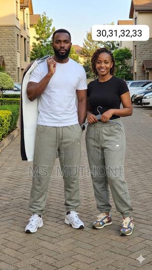 Warm Woolen Inside Unisex Sweat Pants - thumbnail 2