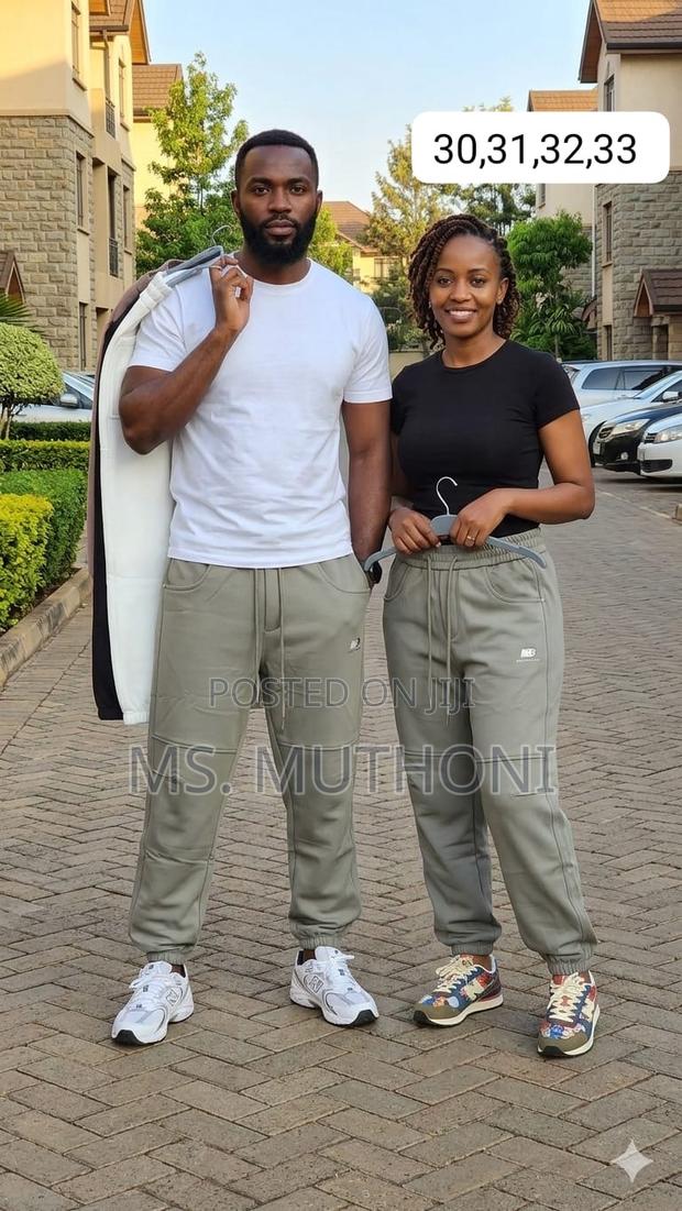 Warm Woolen Inside Unisex Sweat Pants - main view