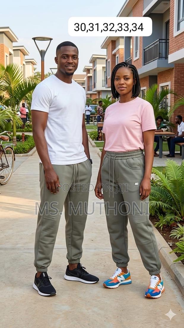 Warm Woolen Inside Unisex Sweat Pants - thumbnail 5