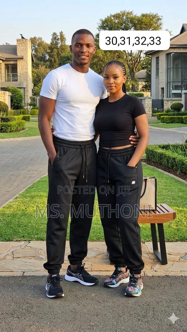 Warm Woolen Inside Unisex Sweat Pants - thumbnail 4