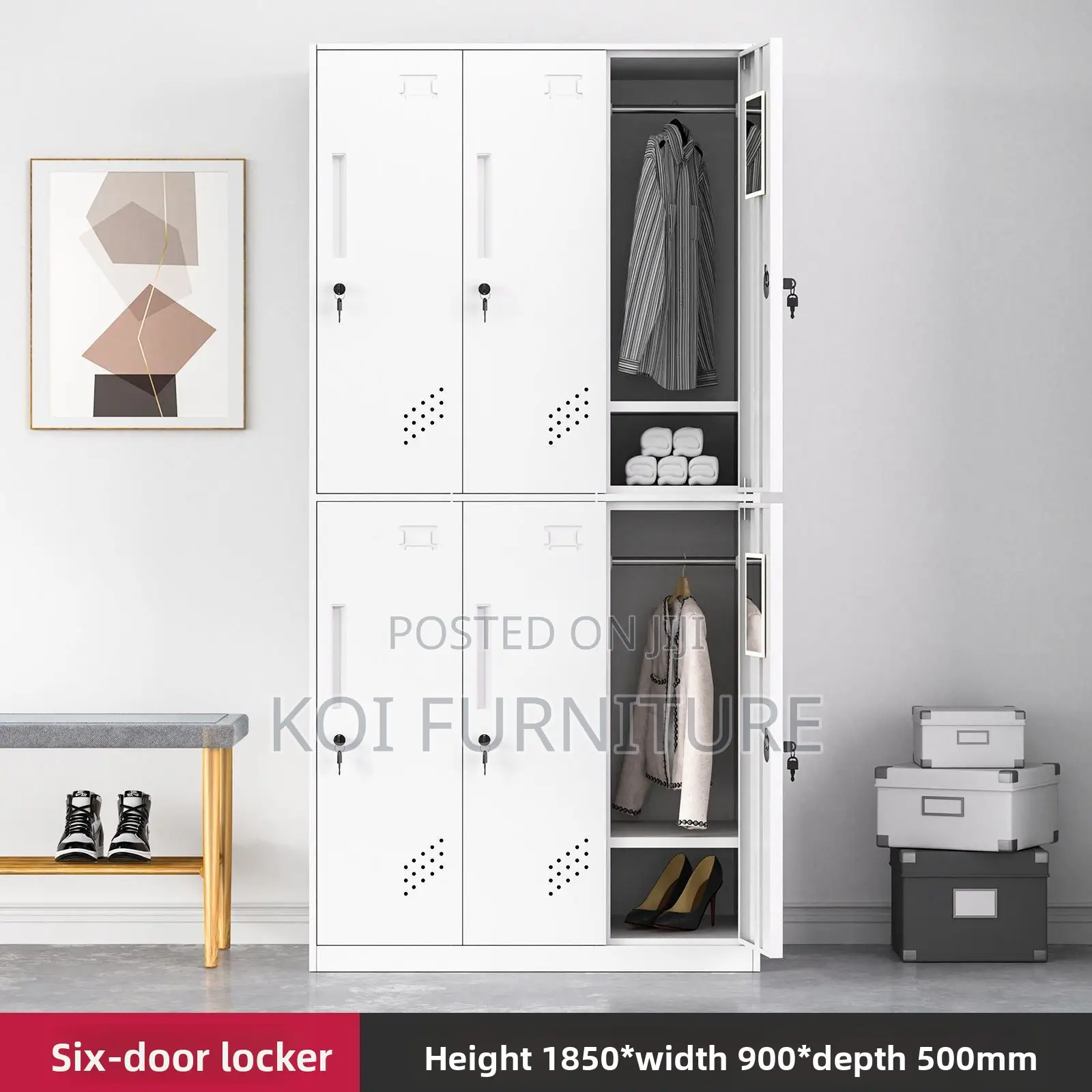 Office Cabinet : 9 Door Portable Storage Locker