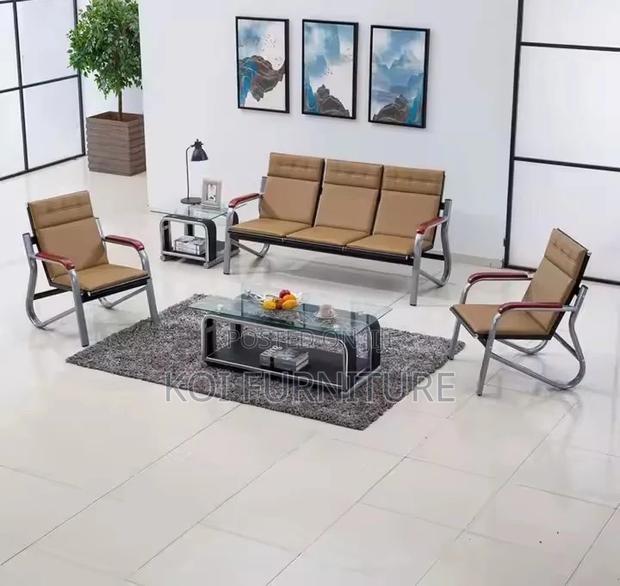 Office Sofa : Capetown 5 Seater Office Sofa Bench in Leather - thumbnail 3