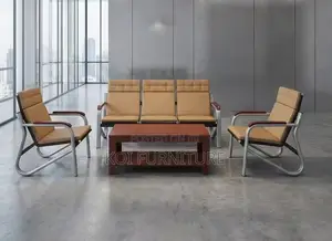 Office Sofa : Capetown 5 Seater Office Sofa Bench in Leather
