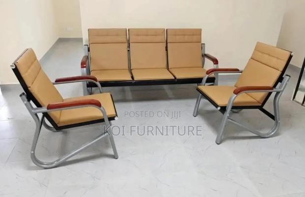 Office Sofa : Capetown 5 Seater Office Sofa Bench in Leather - thumbnail 6