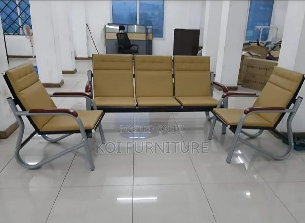 Office Sofa : Capetown 5 Seater Office Sofa Bench in Leather - thumbnail 7