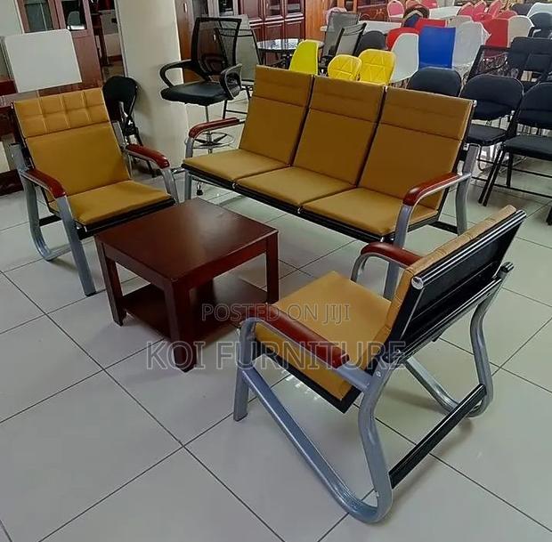 Office Sofa : Capetown 5 Seater Office Sofa Bench in Leather - thumbnail 8