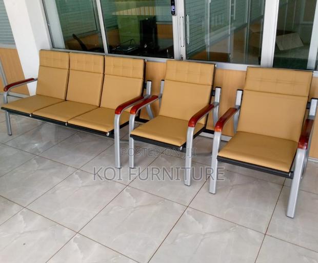 Office Sofa : Capetown 5 Seater Office Sofa Bench in Leather - thumbnail 9