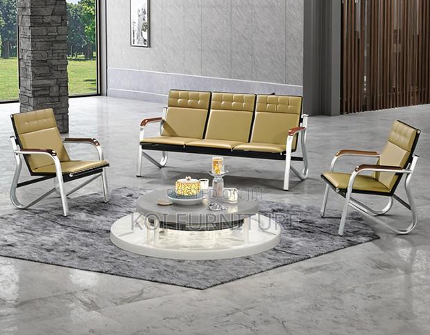 Office Sofa : Capetown 5 Seater Office Sofa Bench in Leather - thumbnail 11