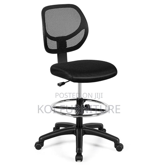 Office Chair : Adjustable Height Mid Back Mesh Drafting Office Chair - thumbnail 2