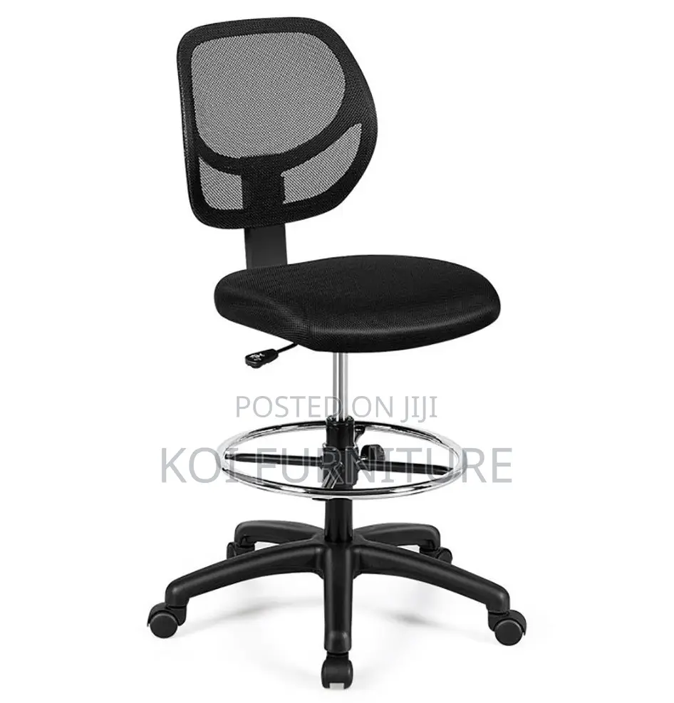 Office Chair : Adjustable Height Mid Back Mesh Drafting Office Chair