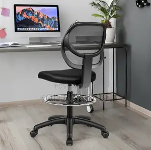 Office Chair : Adjustable Height Mid Back Mesh Drafting Office Chair
