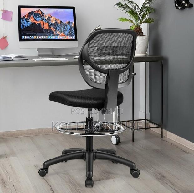 Office Chair : Adjustable Height Mid Back Mesh Drafting Office Chair - thumbnail 3