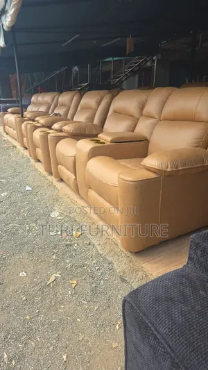 Semrecliner Sofa With Spring Cushions