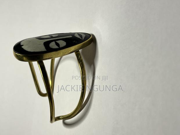 African Jewelry Brass Bangles With Bone - thumbnail 2