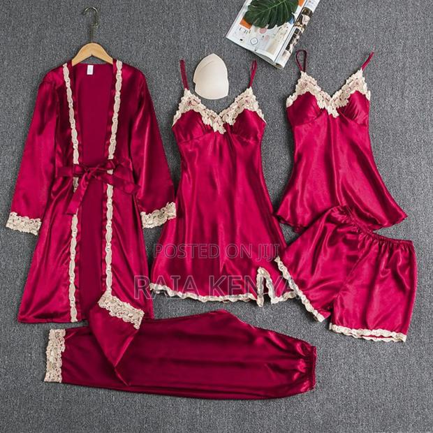 *5 in 1 Sexy Nighties Colours,Wine Red,Navy Blue,White,Peach,Black