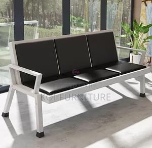 Office Bench : 3-Link Black Heavy-Duty Waiting Bench - thumbnail 2