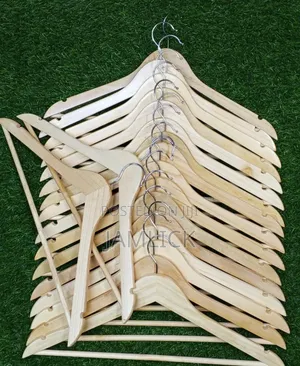 Wooden Clothes Hangers 10pcs Set Heavy Duty Wardrobe Hangers - Msa