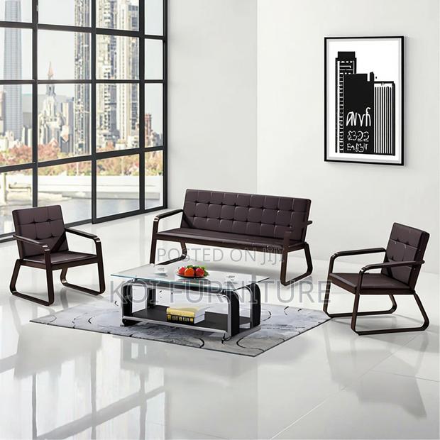 Office Sofa : 5-Seater Modern Leather Office Sofa