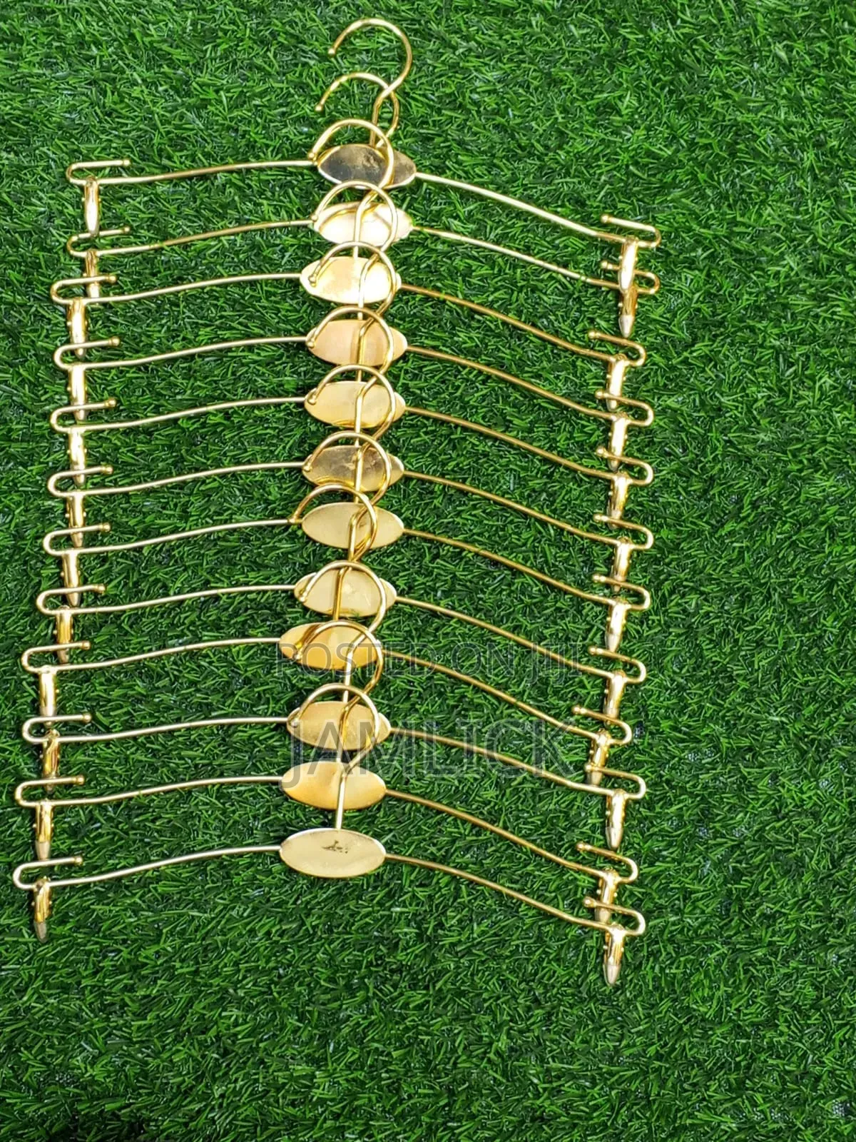 Golden Panty Clip Hangers 10pcs Set Non-Slip - Msa