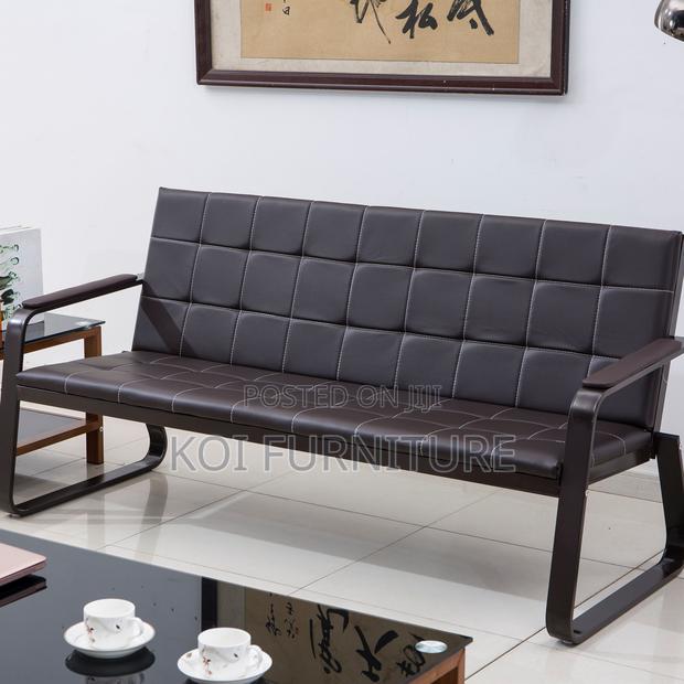 Office Sofa : 5-Seater Modern Leather Office Sofa - thumbnail 3