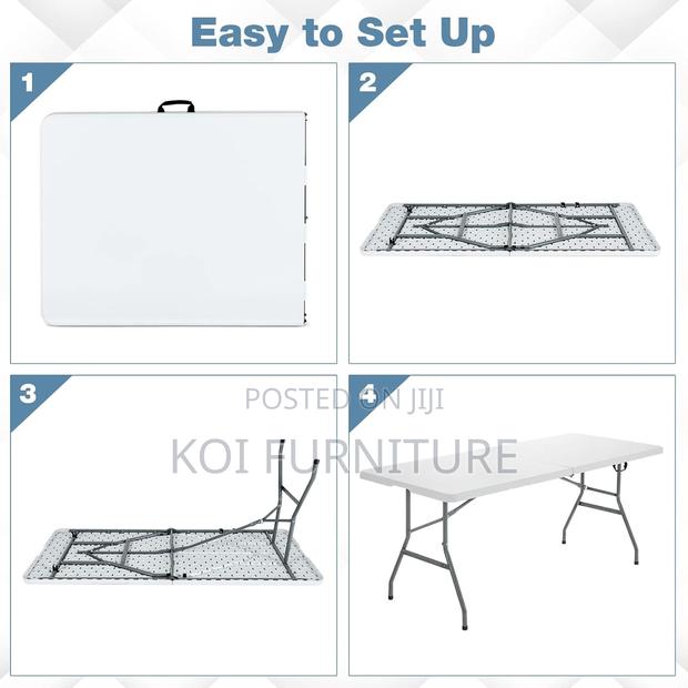 Table : Heavy Duty 6ft Picnic Camping Folding Table, - thumbnail 6