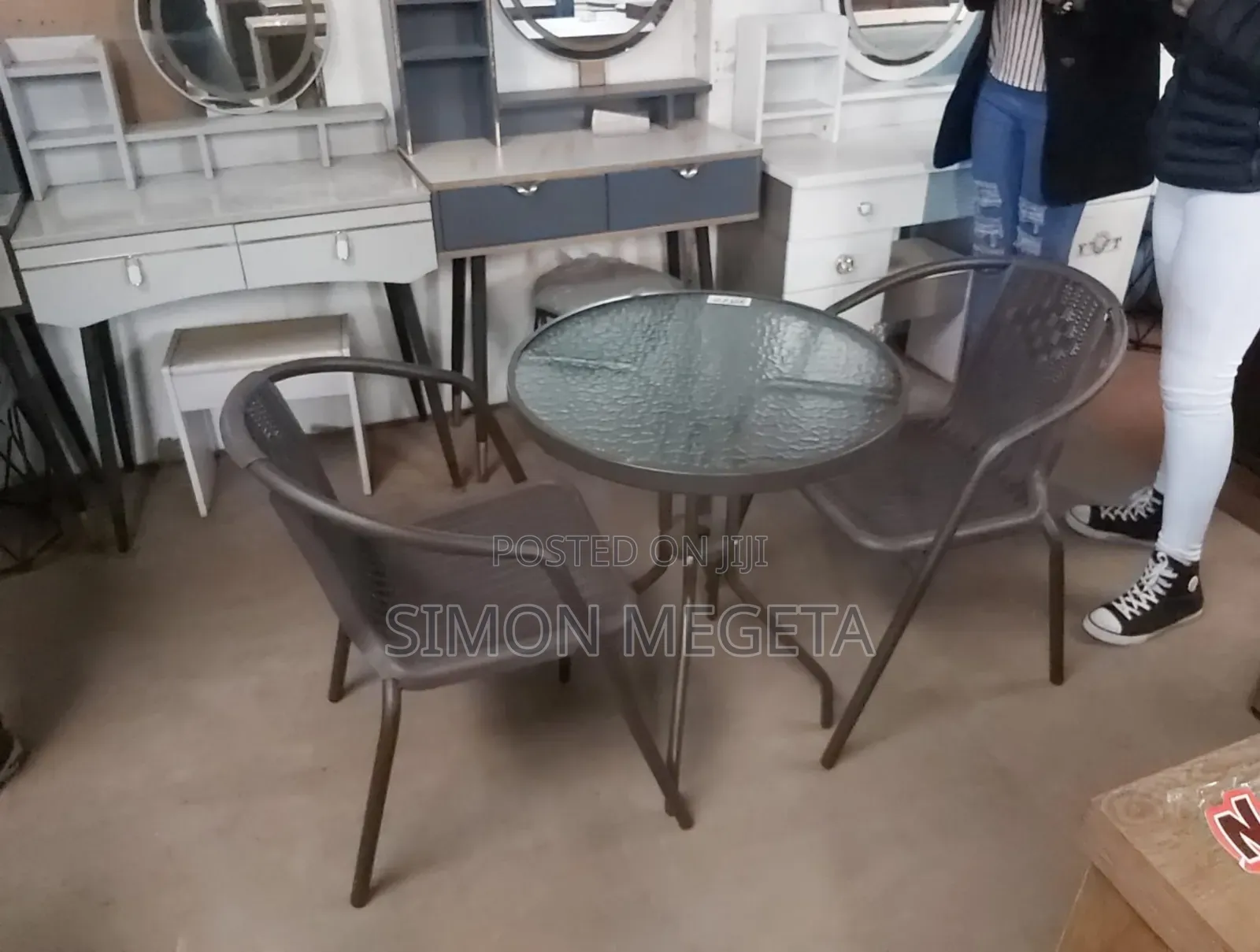 Executive 2 Seater Outdoor/Balcony Set Fully Metallic