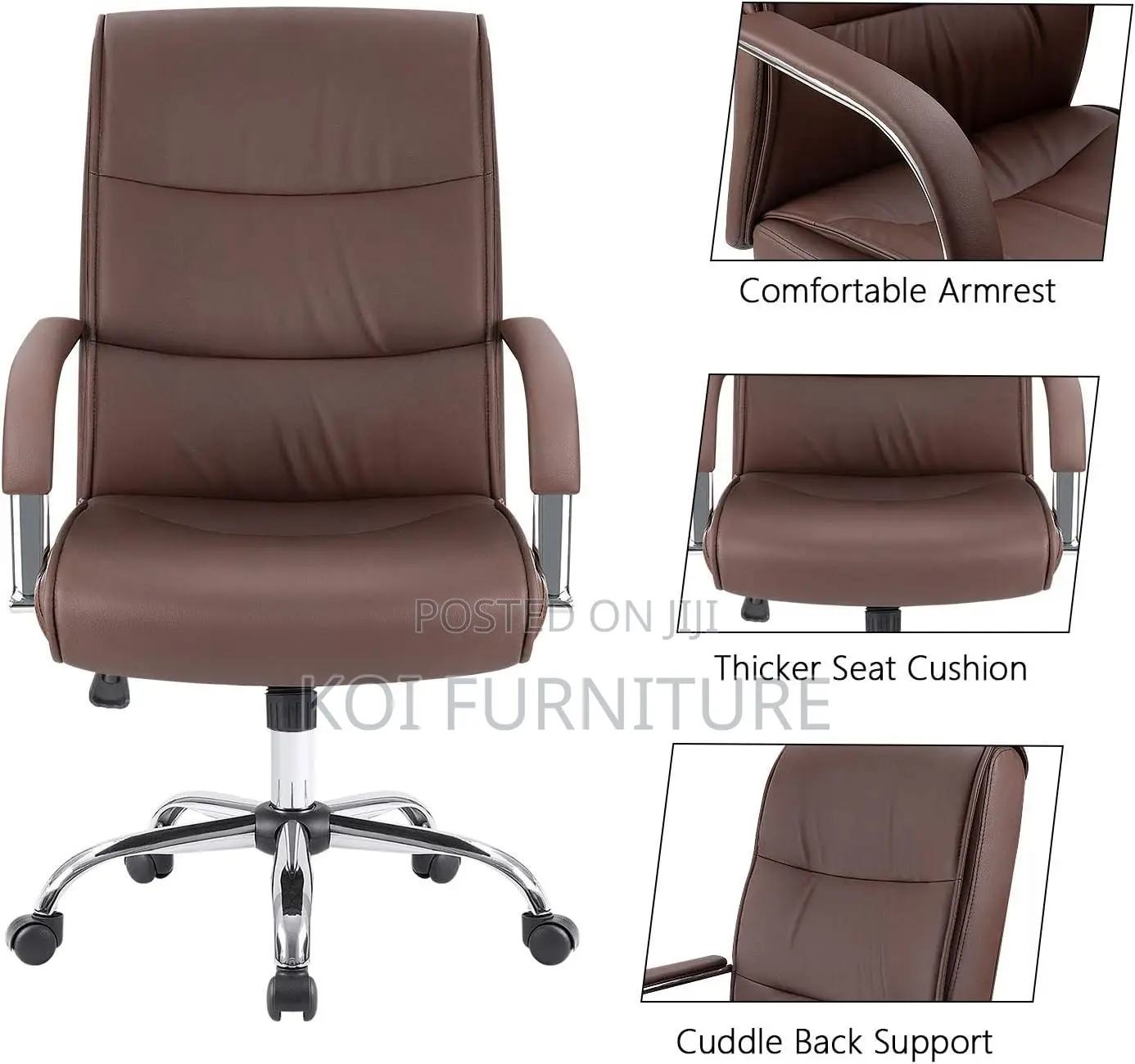 Office Chair : Brown Executive Office Chair