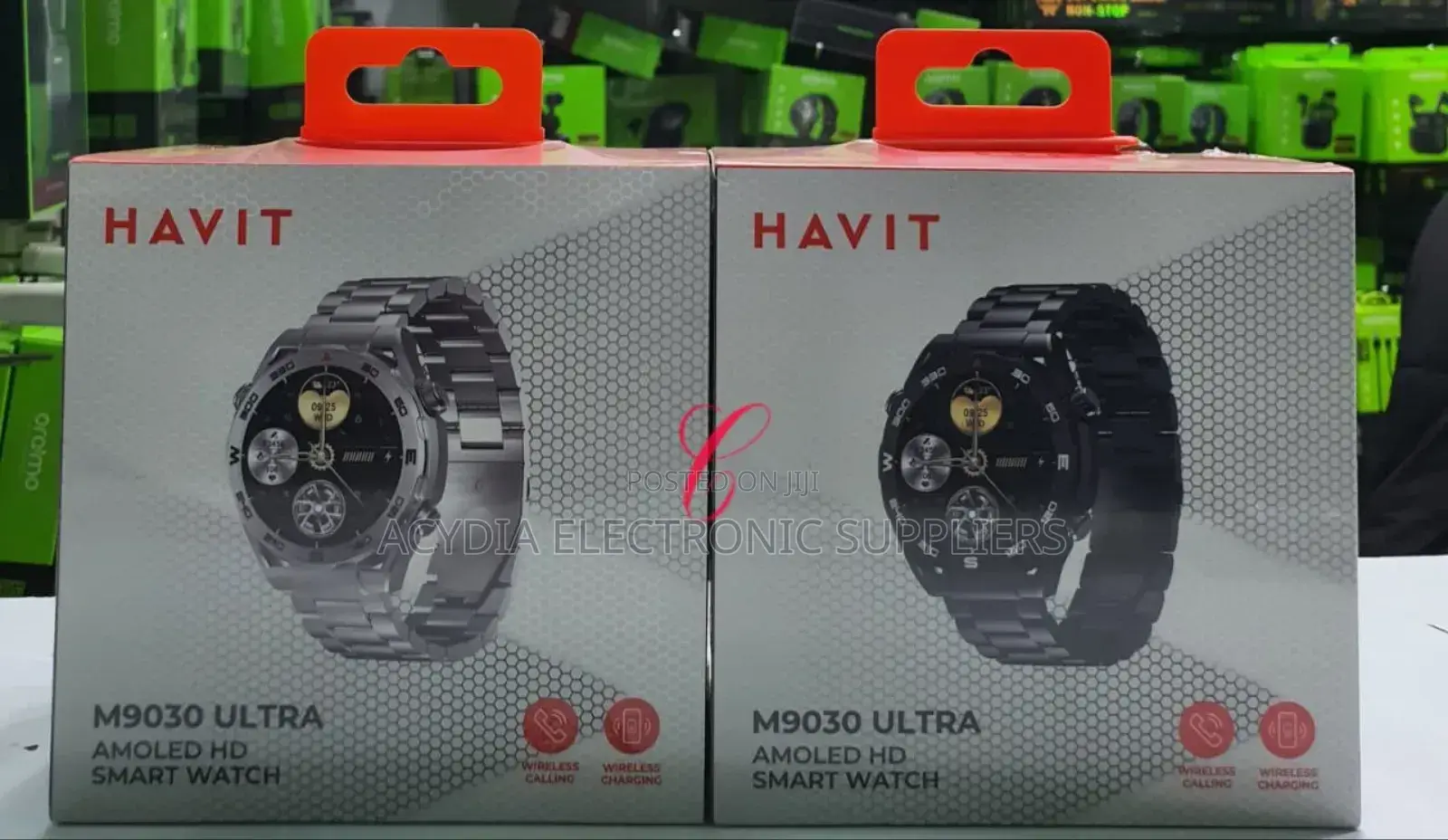 Havit M9030 Ultra Metallic Amoled Wireless Charging Smart Watch
