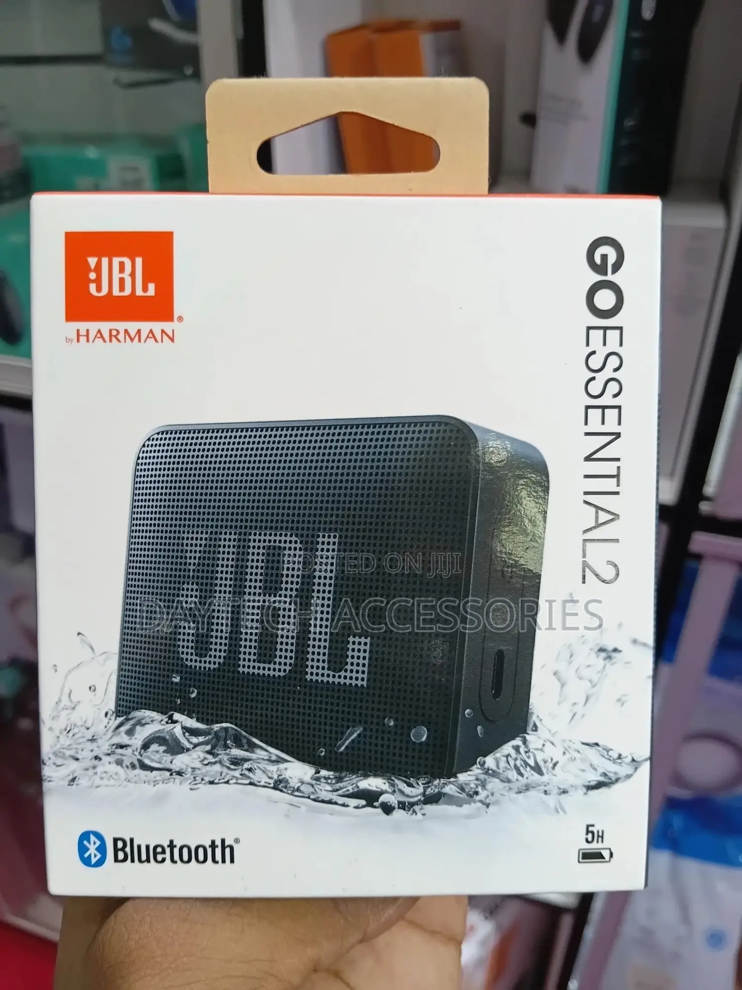 The JBL Go Essential 2 Bluetooth Speaker.