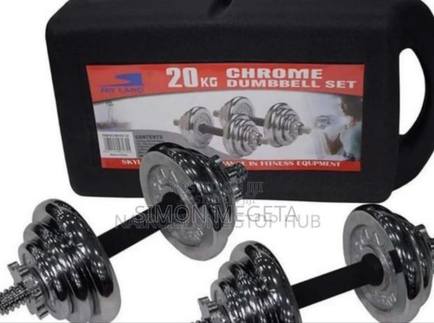 Colour Silver New Chrome 30kgs Dumbells