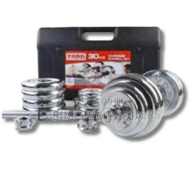 Adjustable Chrome 30kgs Dumbells