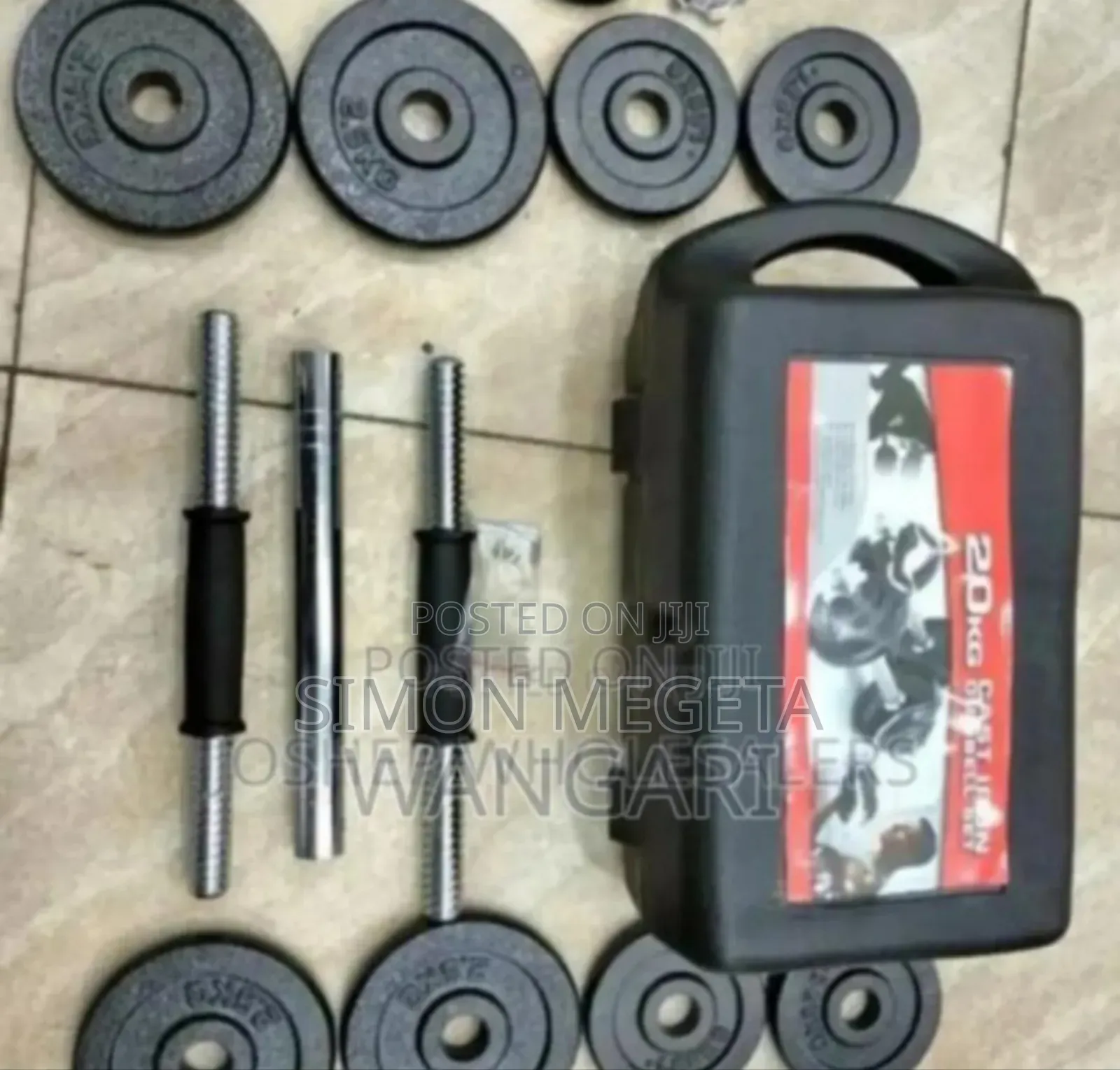 Colour Black Original Chrome 30kgs Dumbells