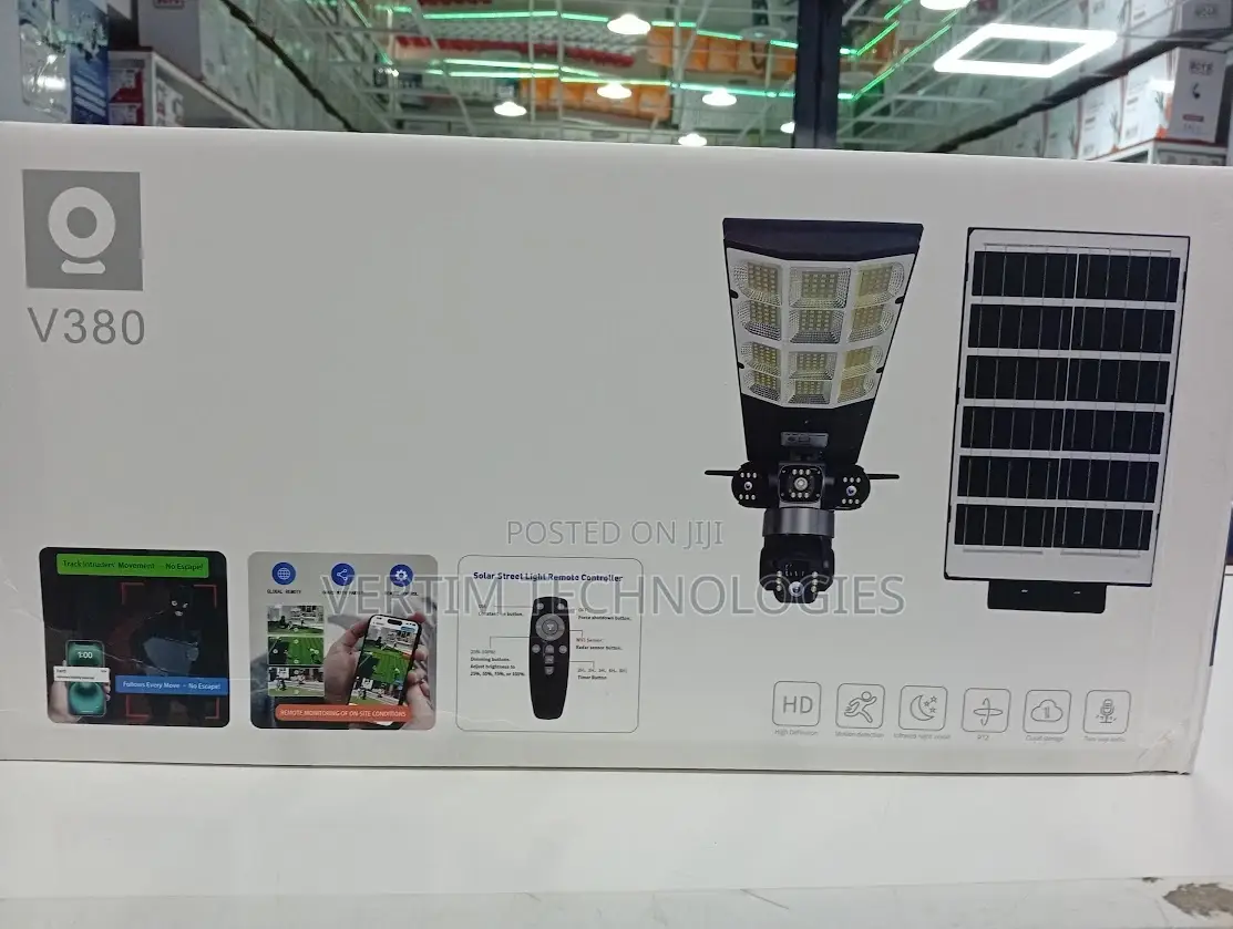 Cloud Storage Option 4g PTZ Dual Lens Solar Camera Solar Street Light