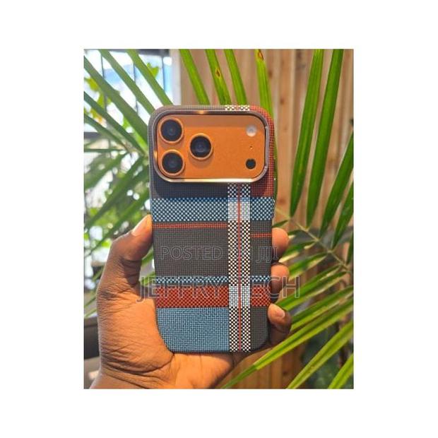 Apple iPhone 17 Pro Max Free Air Carbon Fibre Case With Tribal/Checker - main view