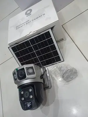 Built in Infrared Leds 12mp 4g PTZ Rotating Dual Lens Solar Camera