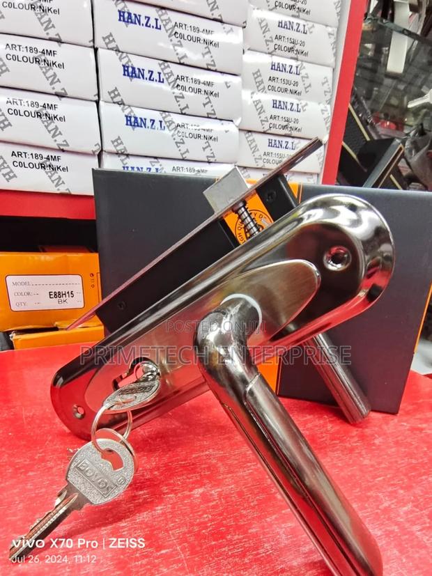 Silver Quality Door Lock - main view