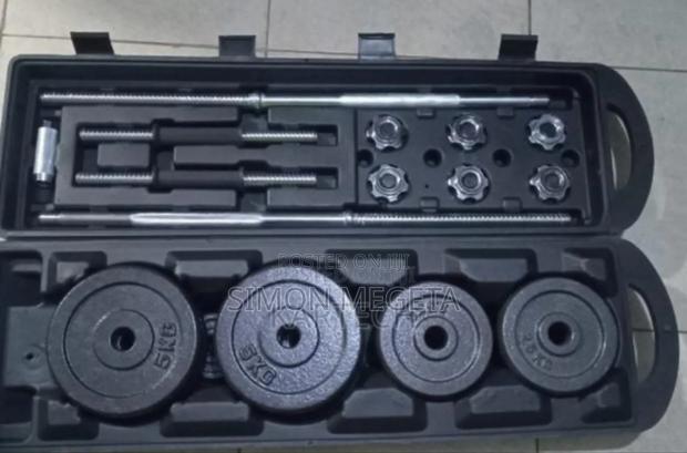With Portable Wheel Case 50kgs Dumbells Set