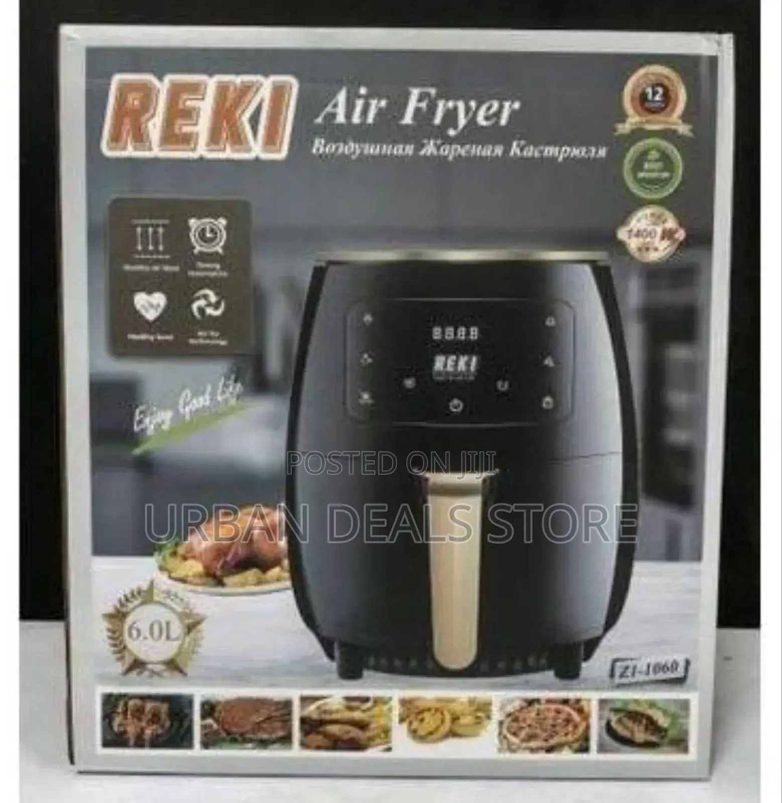 Reki 6ltr Air Fryer Metallic(Nonstick)Oven