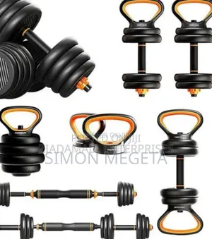 Complete Set. 15kgs Pair 30kgs Dumbbells 6in1