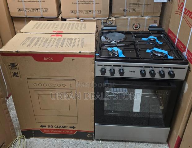 60*60 Von Cooker 3 Gas + 1 Electric Standing Cooker