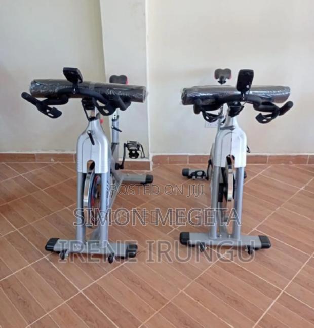 Colour White Brand New Spinning Bike - main view