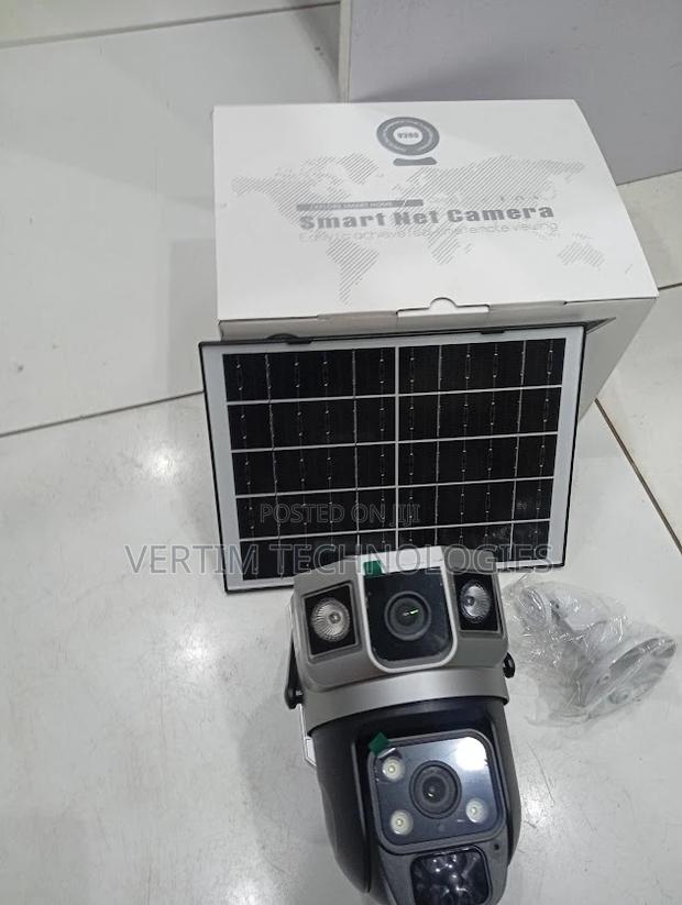 V380 Pro 4g Dual Lens Solar Camera With Smooth Pan and Tilt Monitoring