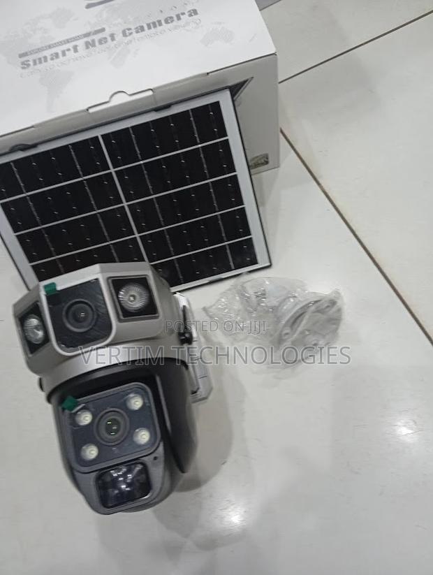 Full-Color Night Vision 12mp 4g PTZ Rotating Dual Lens Solar Camera