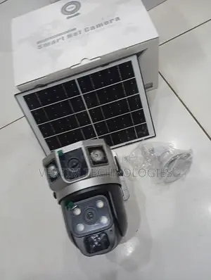 Weatherproof Housing 12mp 4g PTZ Rotating Dual Lens Solar Camera