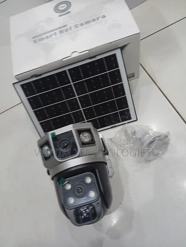 Weatherproof Housing 12mp 4g PTZ Rotating Dual Lens Solar Camera