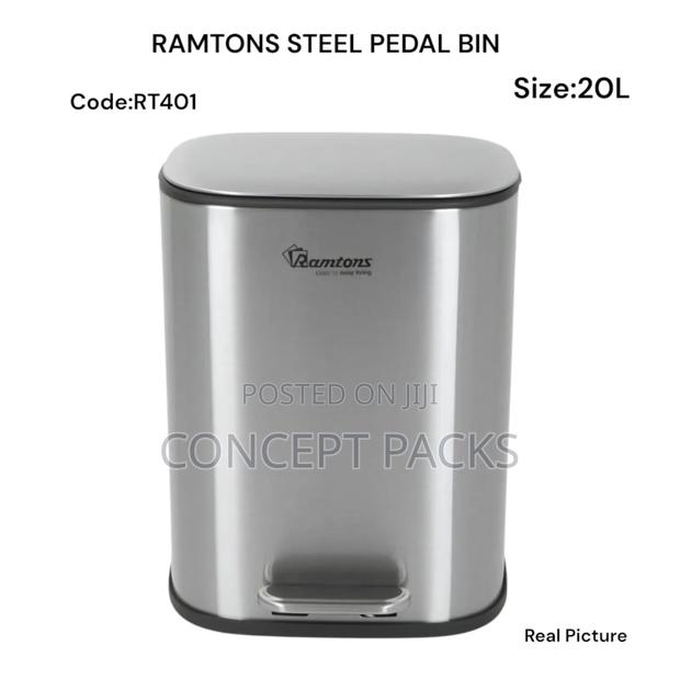 20l Ramtons Steel Pedal Bin