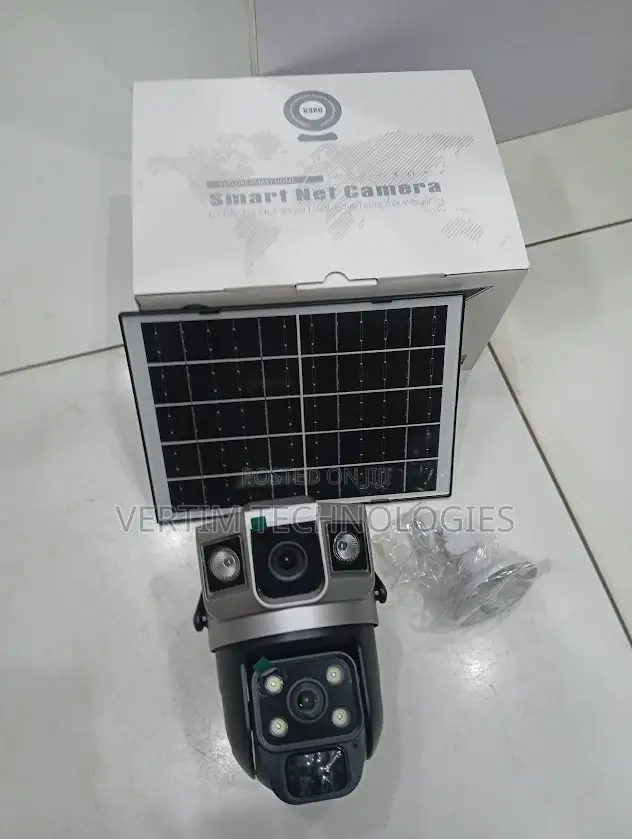 Outdoor Security 12mp 4g PTZ Rotating Dual Lens Solar CCTV Camera